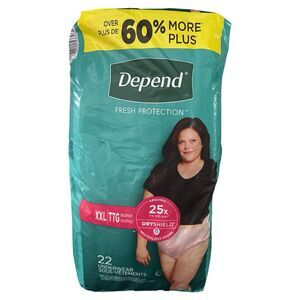 Depend Fresh Protection Women's Underwear XXL 22ct Pack Sealed Hygiene